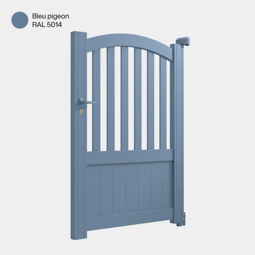Portillon aluminium: Portillon Philadelphia Bleu pigeon RAL 5014
