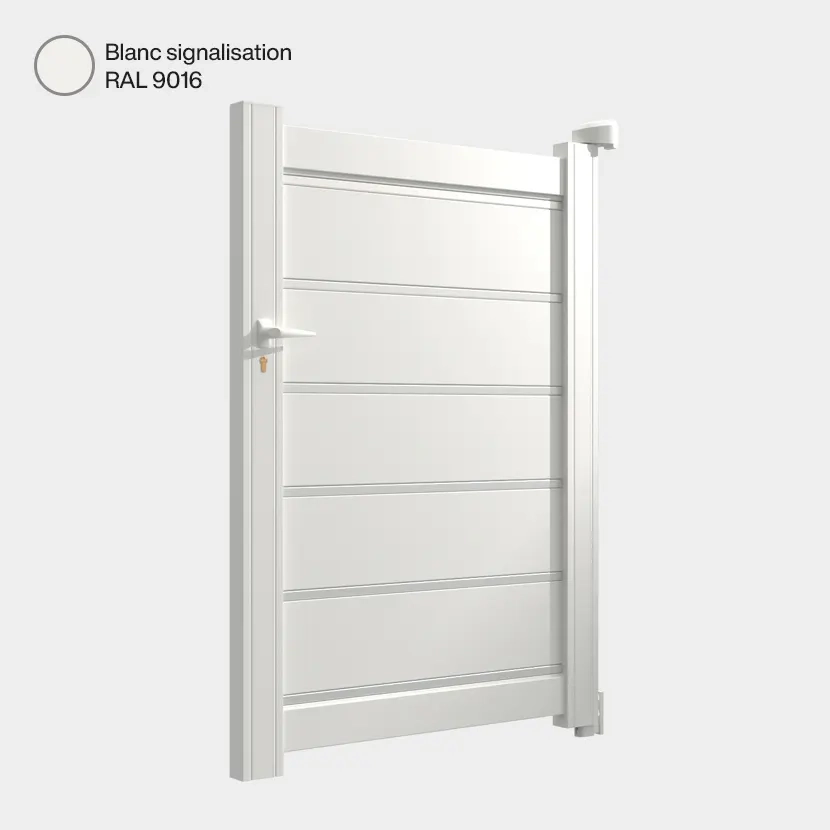 Portillon aluminium: Portillon Santiago Blanc signalisation RAL 9016