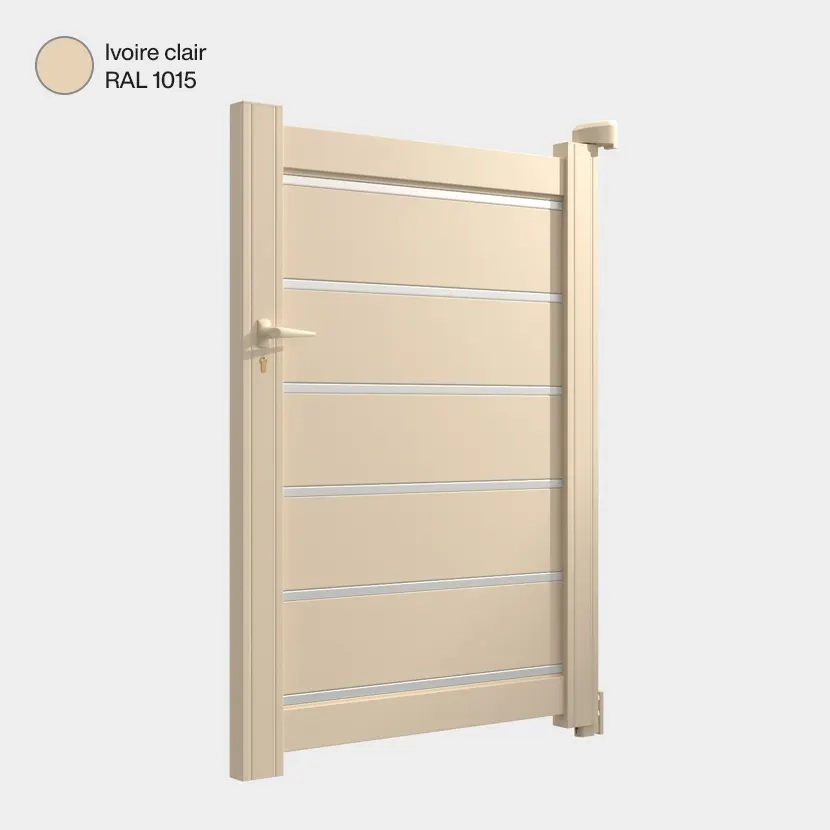 Portillon aluminium: Portillon Santiago Ivoire clair RAL 1015
