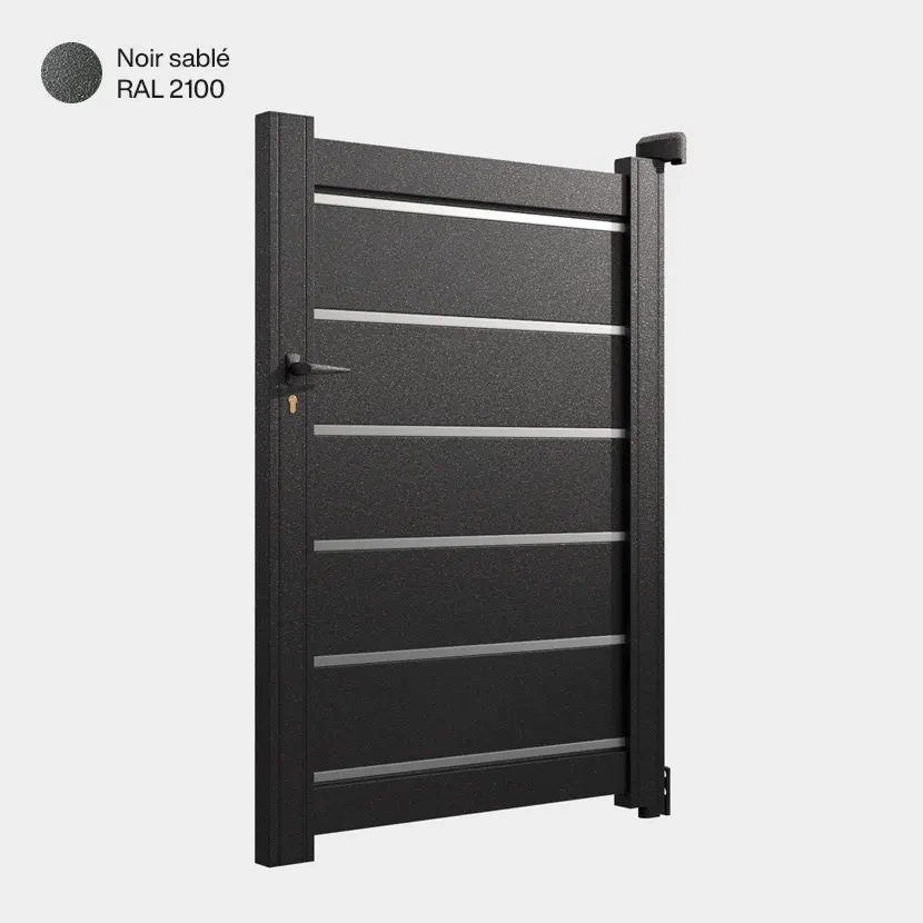 Portillon aluminium: Portillon Santiago Noir sable RAL 2100