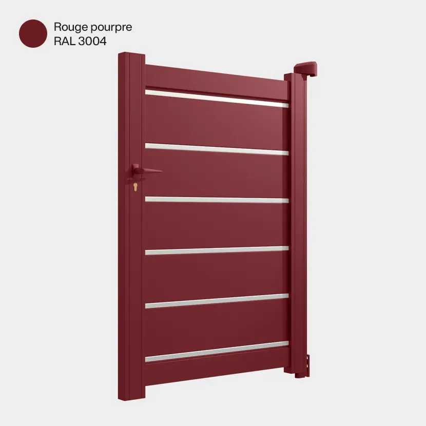 Portillon aluminium: Portillon Santiago Rouge pourpre RAL 3004