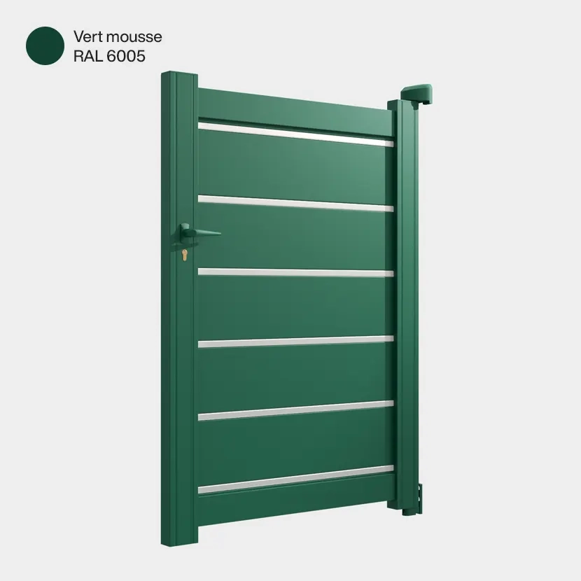 Portillon aluminium: Portillon Santiago Vert Mousse RAL 6005