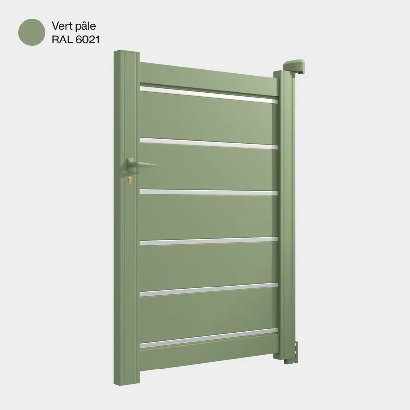 Portillon aluminium: Portillon Santiago Vert pale RAL 6021