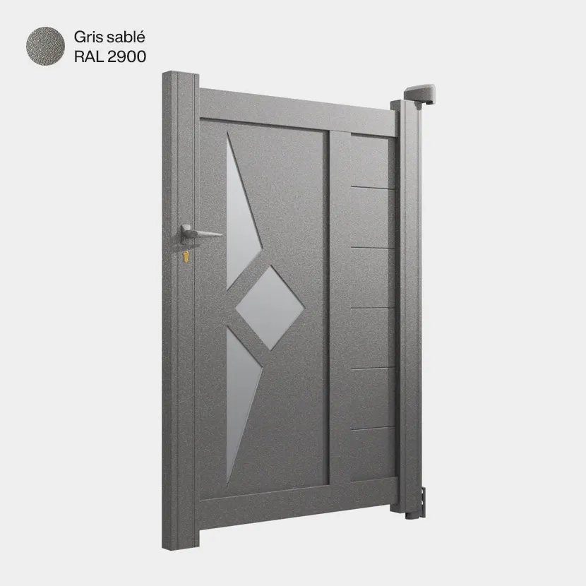 portillon Sete Aluminium gris sable