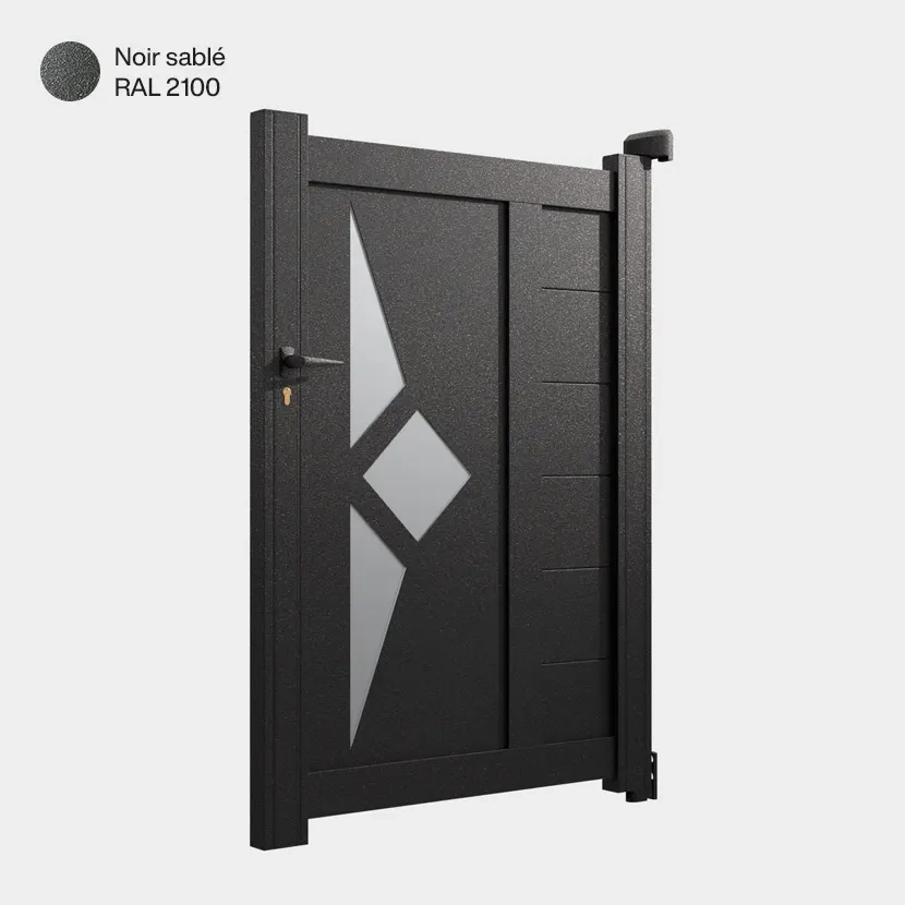 portillon Sete Aluminium noir sable