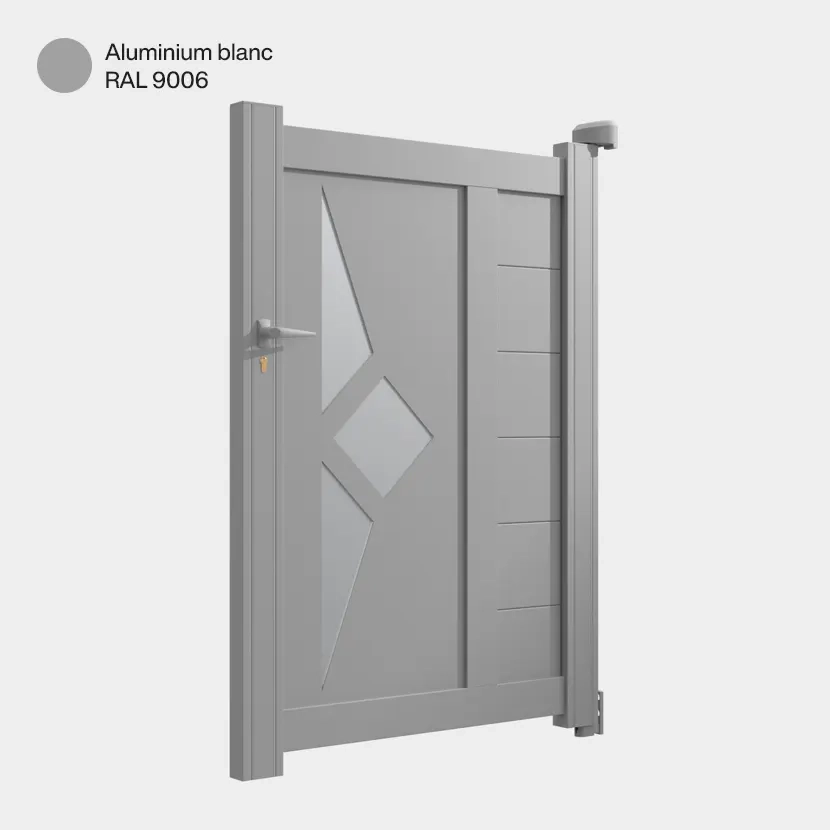 portillon Sete Aluminium blanc alu