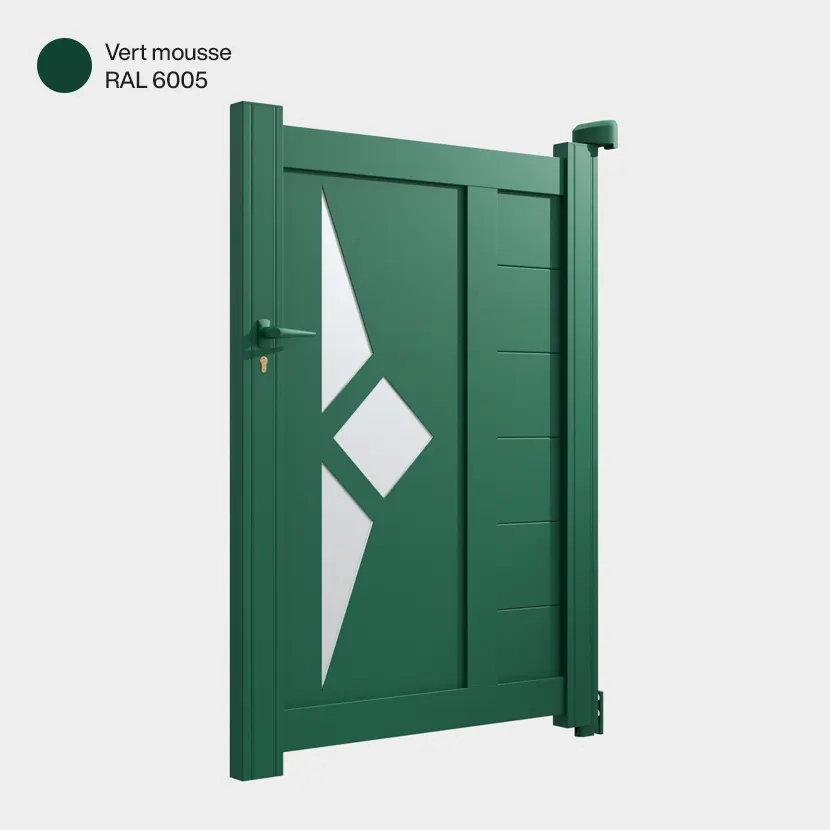 portillon Sete Aluminium vert mousse