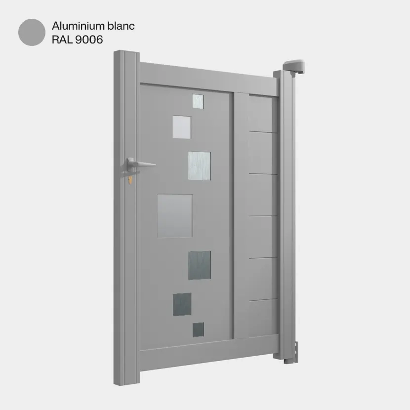 Portillon aluminium: Portillon Strasbourg Aluminium blanc RAL 9006