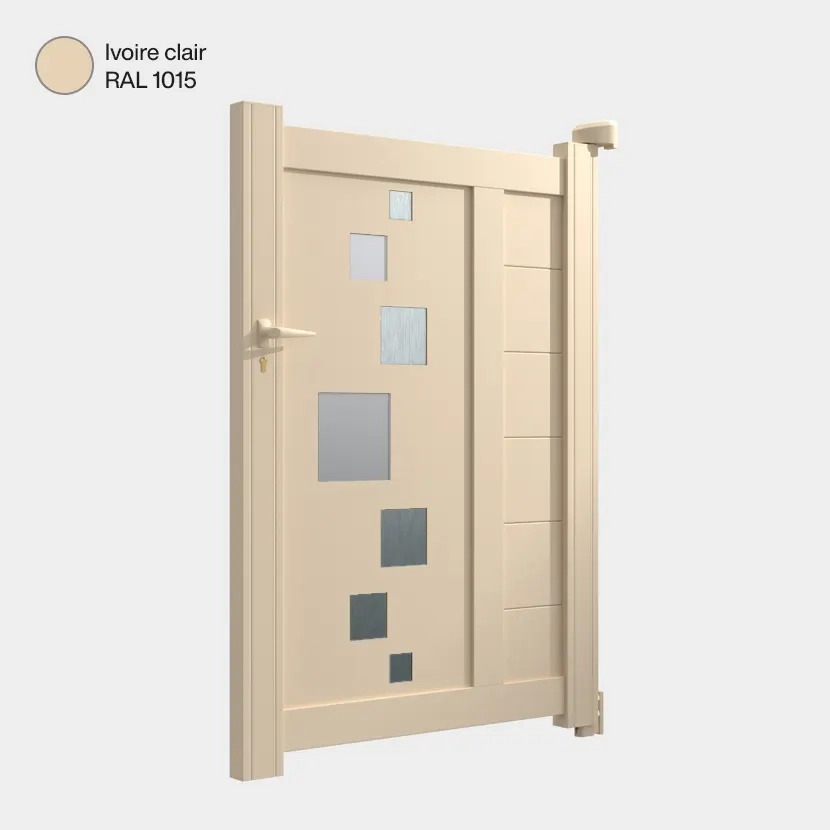 Portillon aluminium: Portillon Strasbourg Ivoire clair RAL 1015