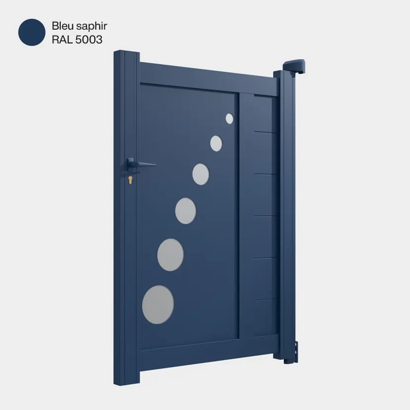 Portillon aluminium: Portillon Toulouse Bleu saphir RAL 5003