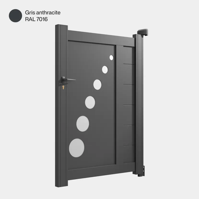 Portillon aluminium: Portillon Toulouse Gris Anthracite RAL 7016