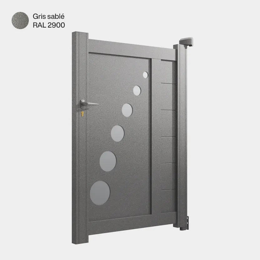 Portillon aluminium: Portillon Toulouse Gris sable RAL 2900