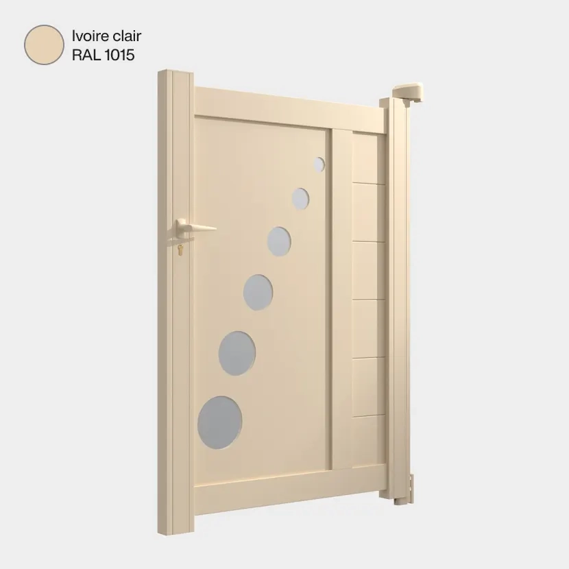 Portillon aluminium: Portillon Toulouse Ivoire clair RAL 1015