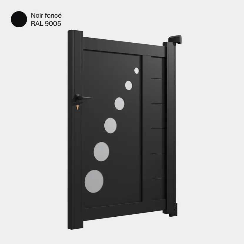 Portillon aluminium: Portillon Toulouse Noir fonce RAL 9005