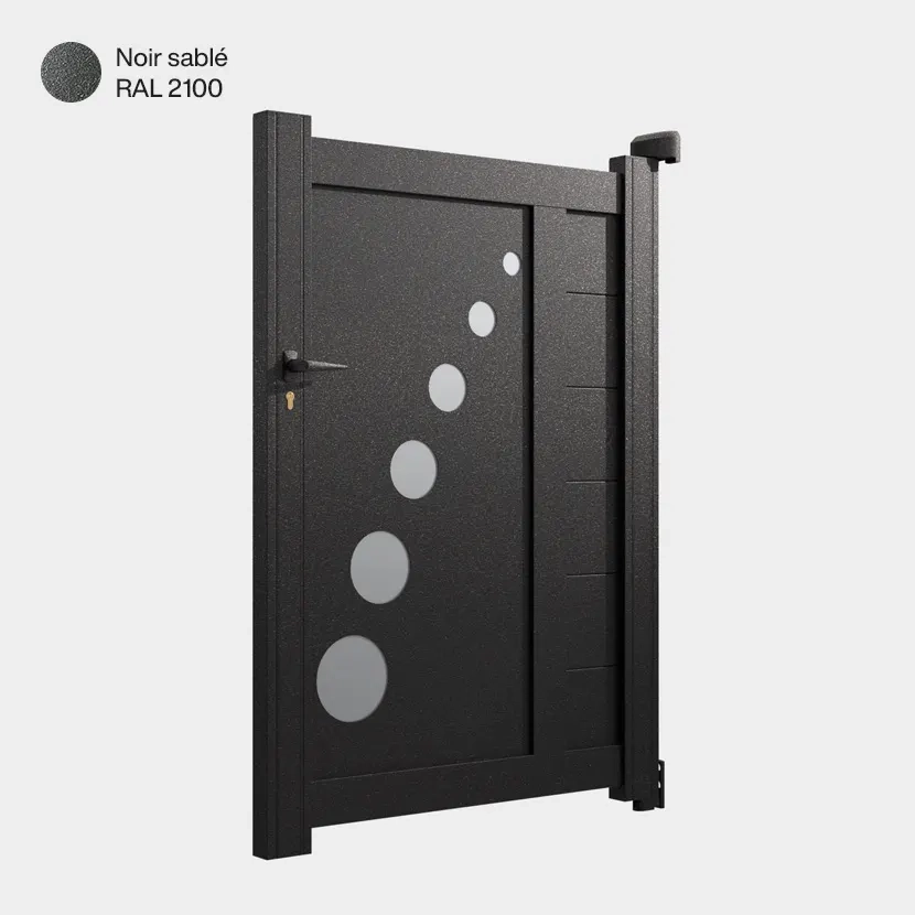 Portillon aluminium: Portillon Toulouse Noir sable RAL 2100