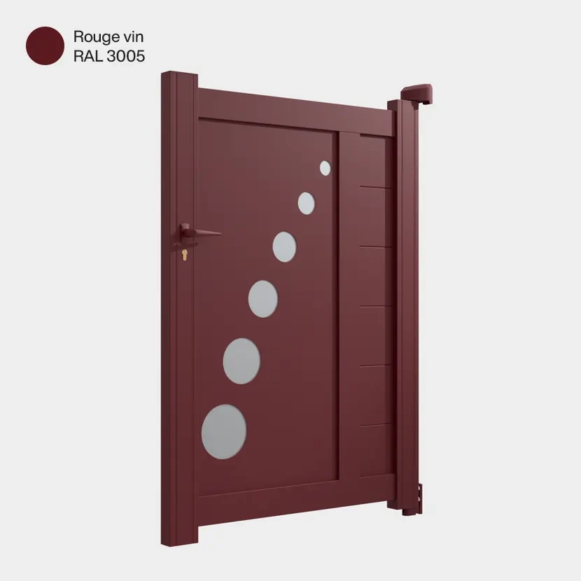 Portillon aluminium: Portillon Toulouse Rouge Vin RAL 3005