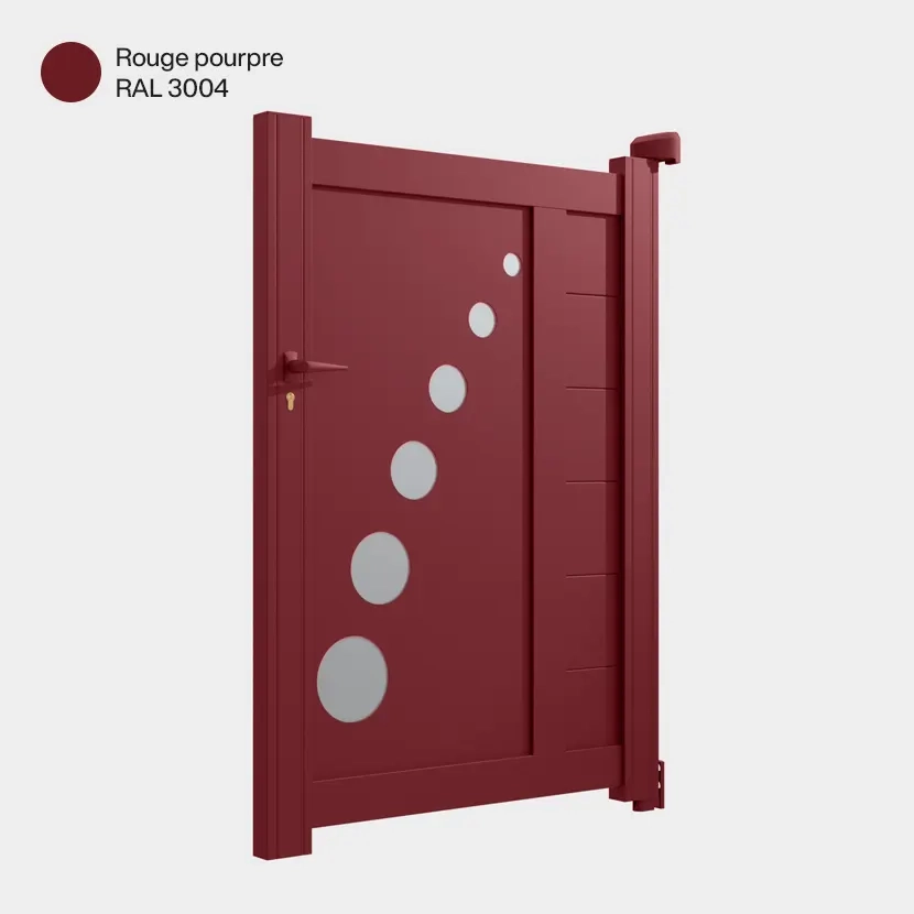 Portillon aluminium: Portillon Toulouse Rouge pourpre RAL 3004