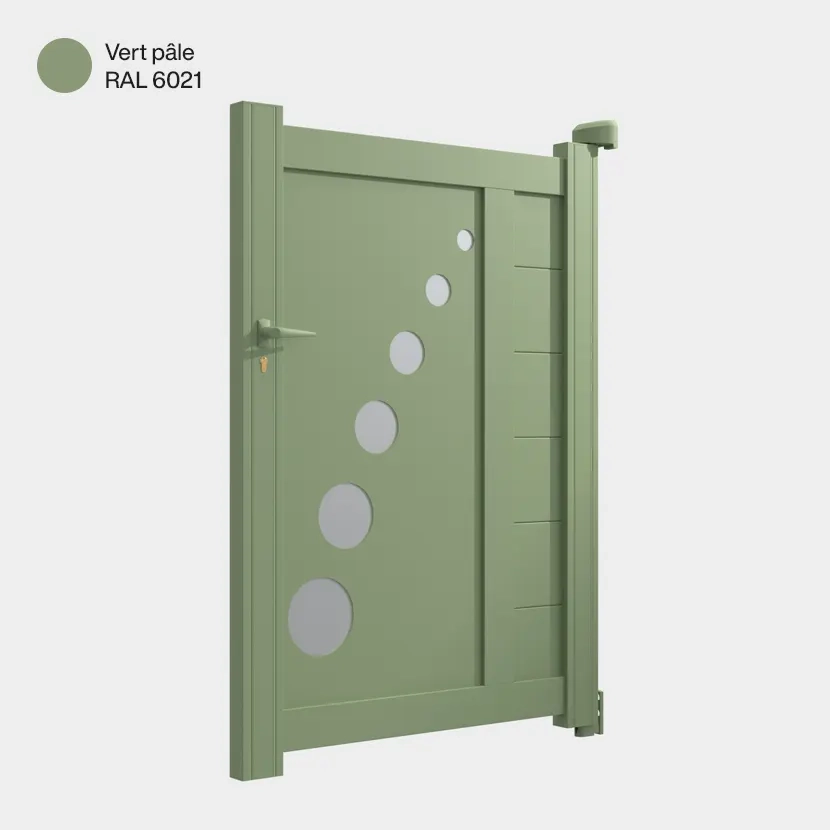 Portillon aluminium: Portillon Toulouse Vert pale RAL 6021