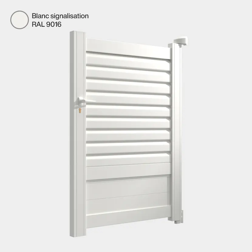 Portillon aluminium: Portillon Trieste Blanc signalisation RAL 9016