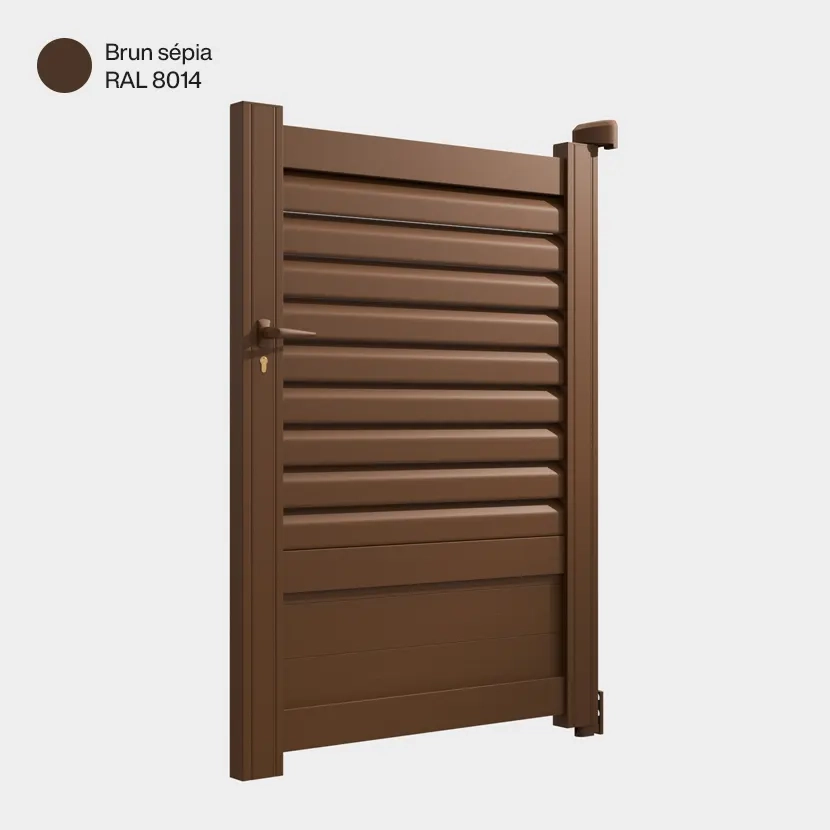 Portillon aluminium: Portillon Trieste Brun sepia RAL 8014