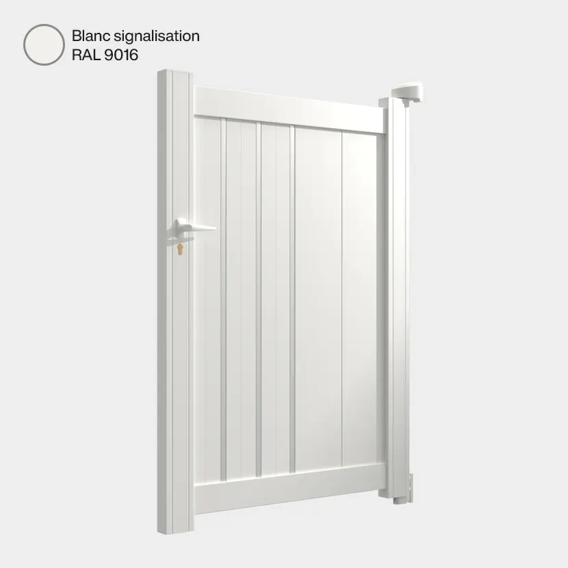 Portillon aluminium: Portillon Venise Blanc signalisation RAL 9016