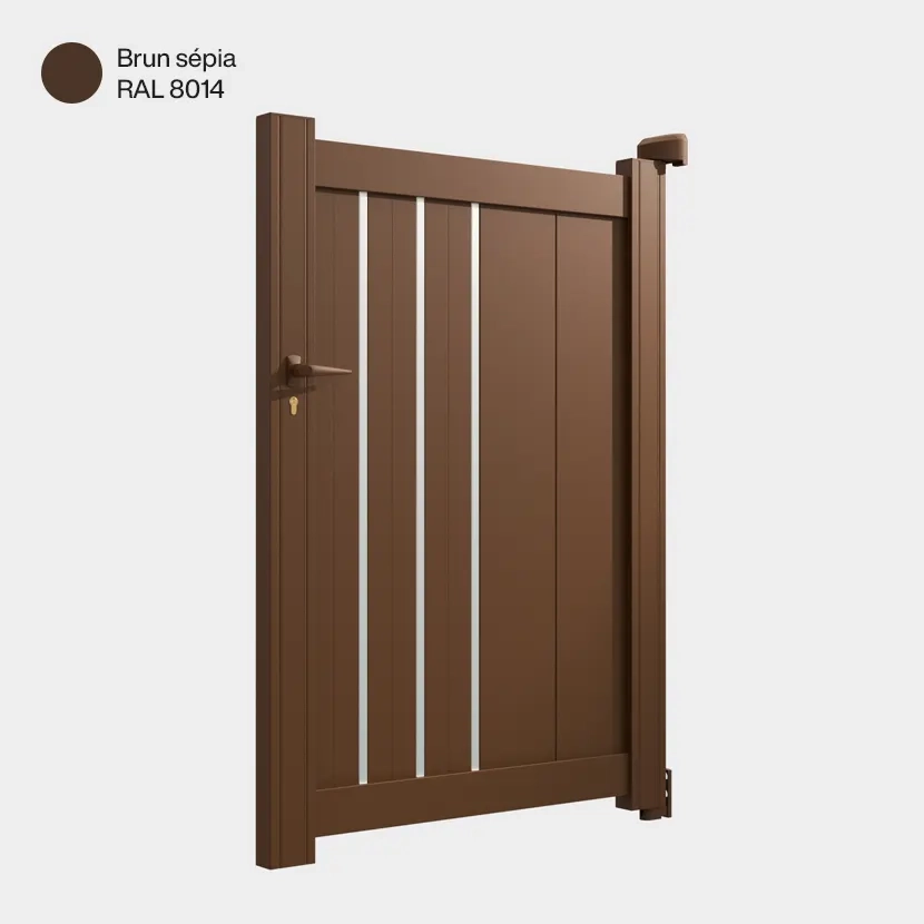 Portillon aluminium: Portillon Venise Brun sepia RAL 8014