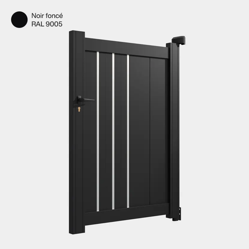 Portillon aluminium: Portillon Venise Noir fonce RAL 9005