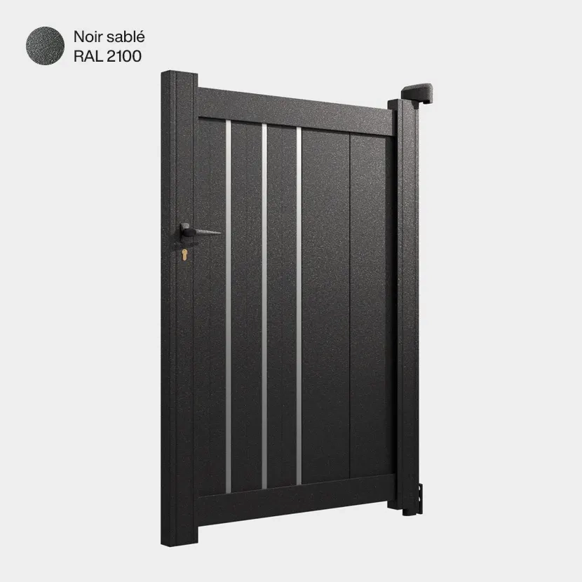 Portillon aluminium: Portillon Venise Noir sable RAL 2100
