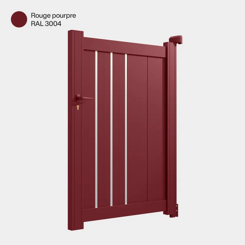 Portillon aluminium: Portillon Venise Rouge pourpre RAL 3004