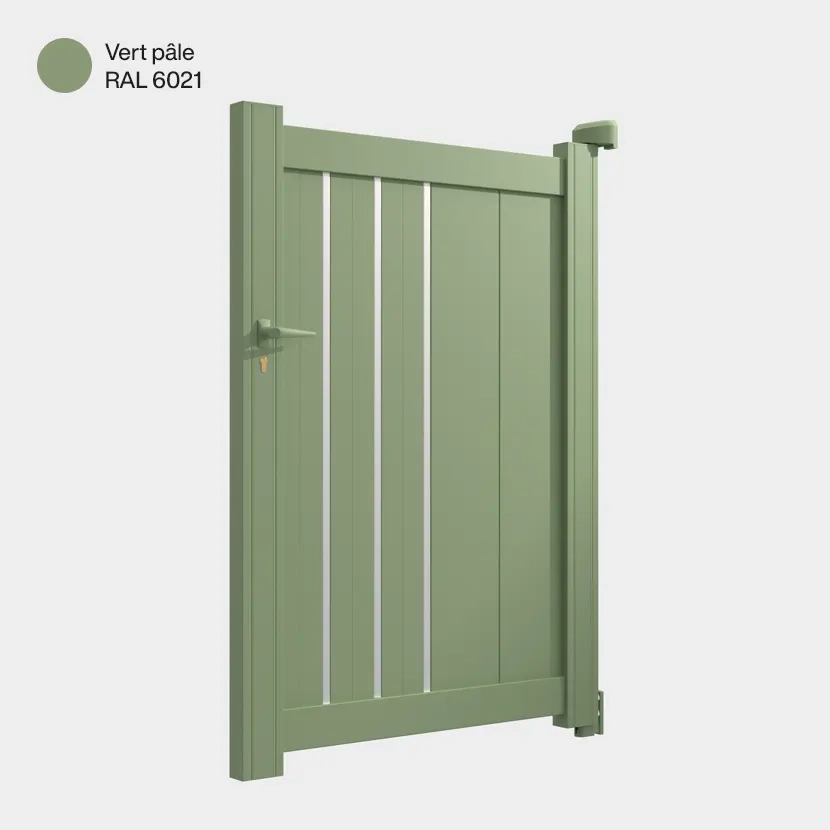 Portillon aluminium: Portillon Venise Vert pale RAL 6021