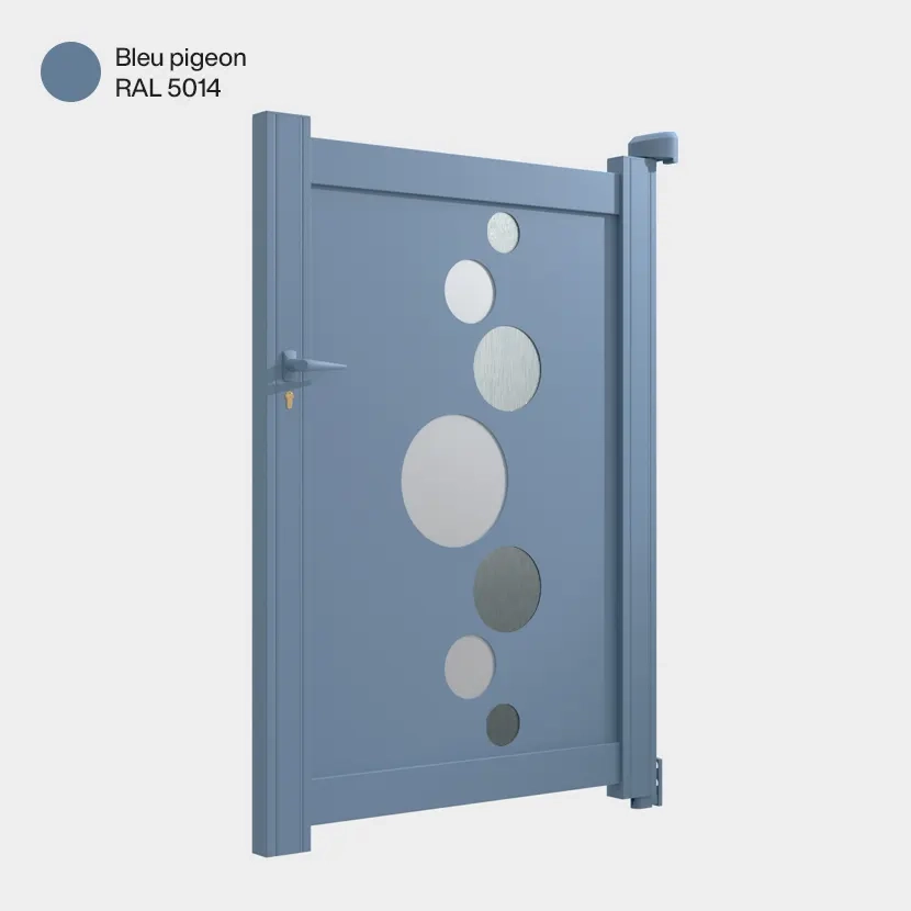 Portillon aluminium: Portillon Vitoria Bleu pigeon RAL 5014
