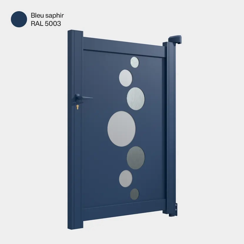Portillon aluminium: Portillon Vitoria Bleu saphir RAL 5003