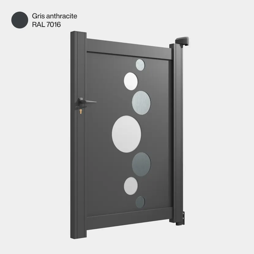 Portillon aluminium: Portillon Vitoria Gris Anthracite RAL 7016
