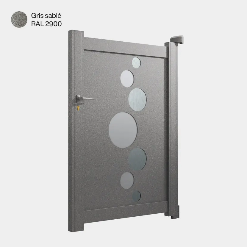 Portillon aluminium: Portillon Vitoria Gris sable RAL 2900