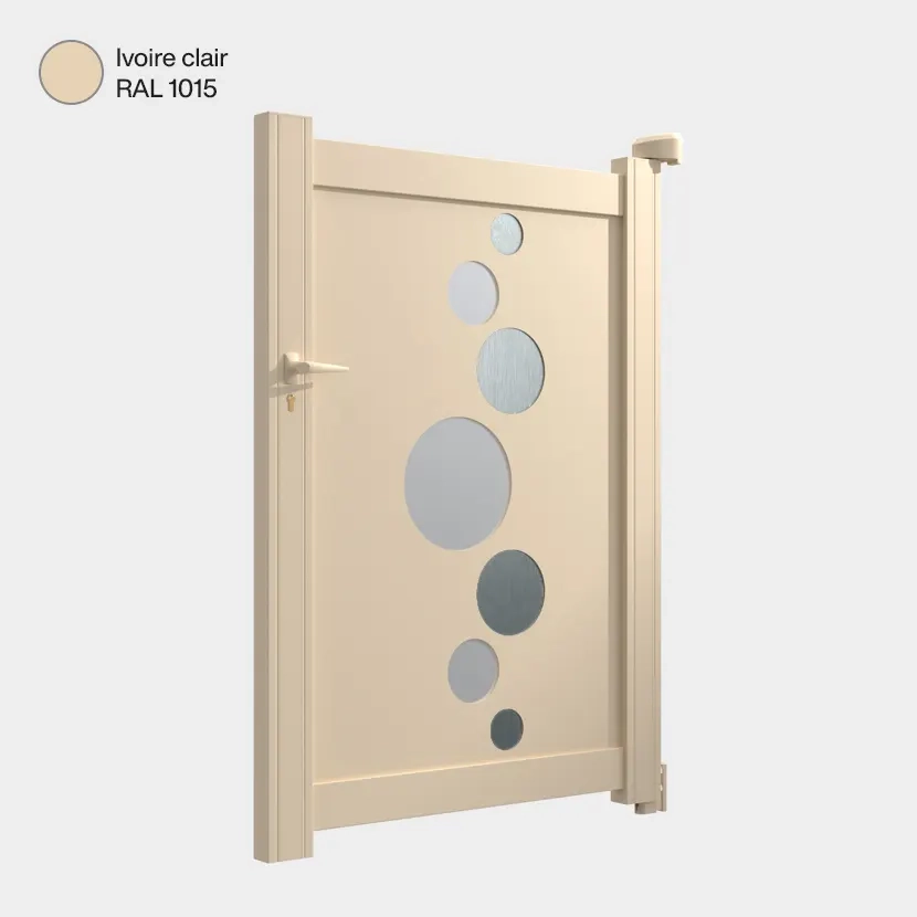Portillon aluminium: Portillon Vitoria Ivoire clair RAL 1015