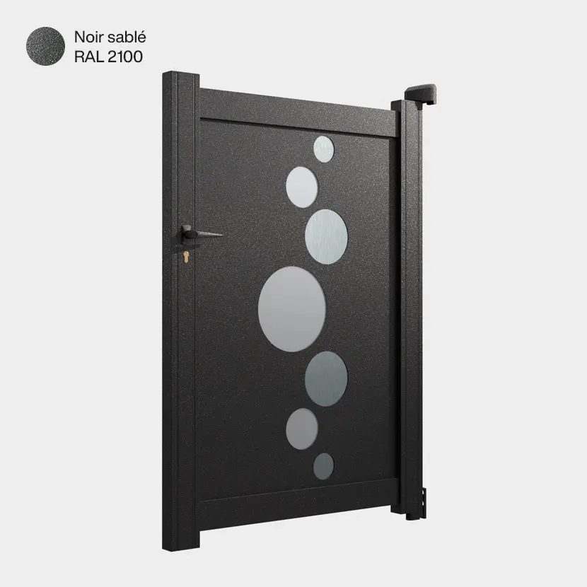 Portillon aluminium: Portillon Vitoria Noir sable RAL 2100