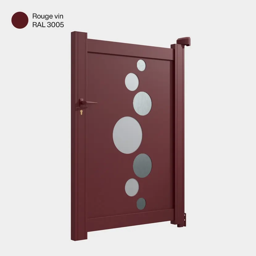 Portillon aluminium: Portillon Vitoria Rouge Vin RAL 3005