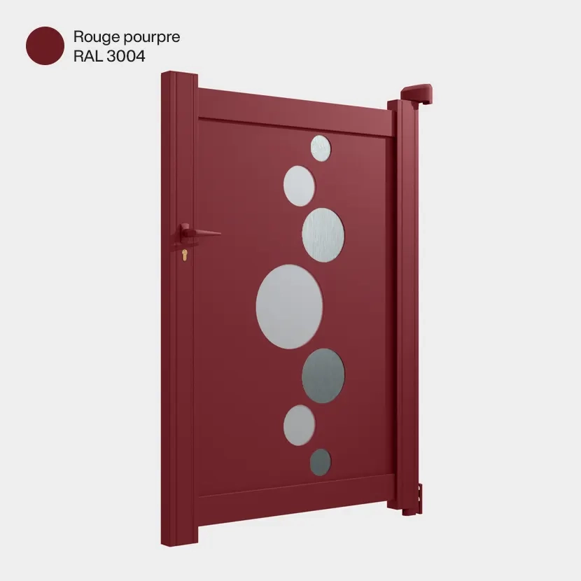 Portillon aluminium: Portillon Vitoria Rouge pourpre RAL 3004