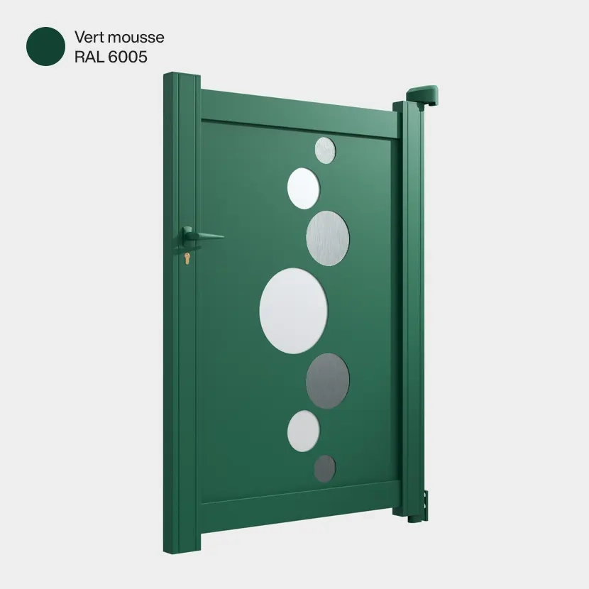 Portillon aluminium: Portillon Vitoria Vert Mousse RAL 6005