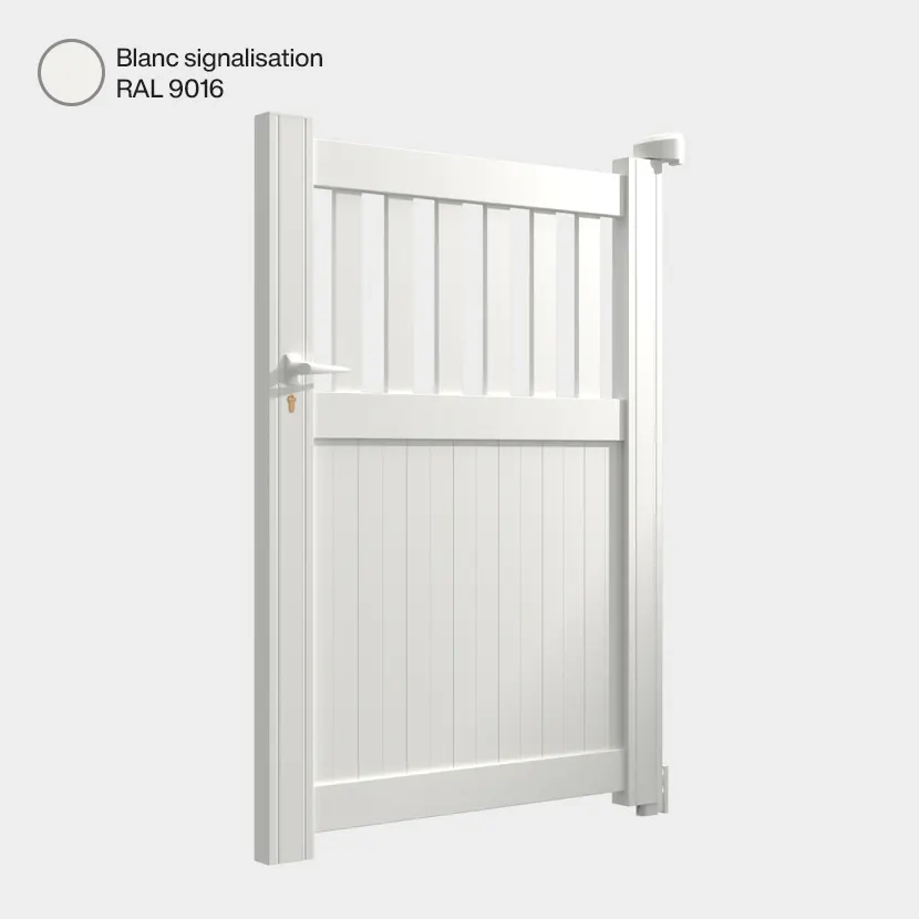 Portillon aluminium: Portillon Wellington Blanc signalisation RAL 9016