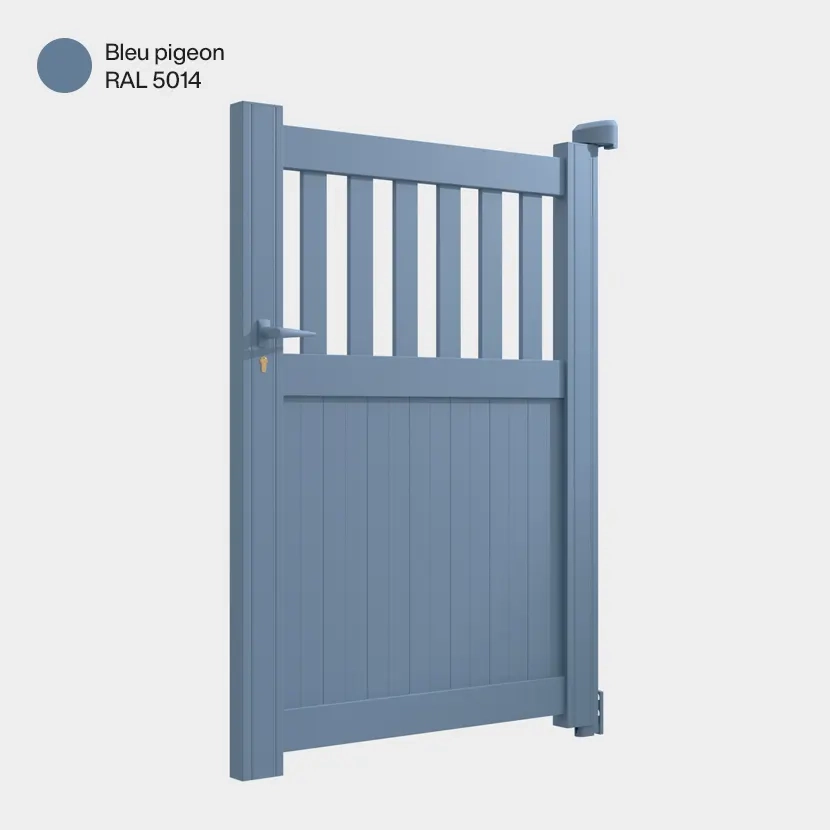 Portillon aluminium: Portillon Wellington Bleu pigeon RAL 5014