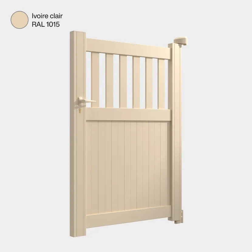 Portillon aluminium: Portillon Wellington Ivoire clair RAL 1015