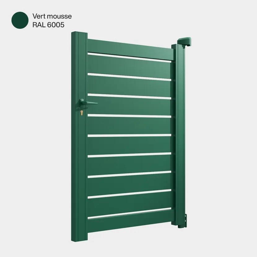 Portillon aluminium: Portillon Ymare Vert Mousse RAL 6005