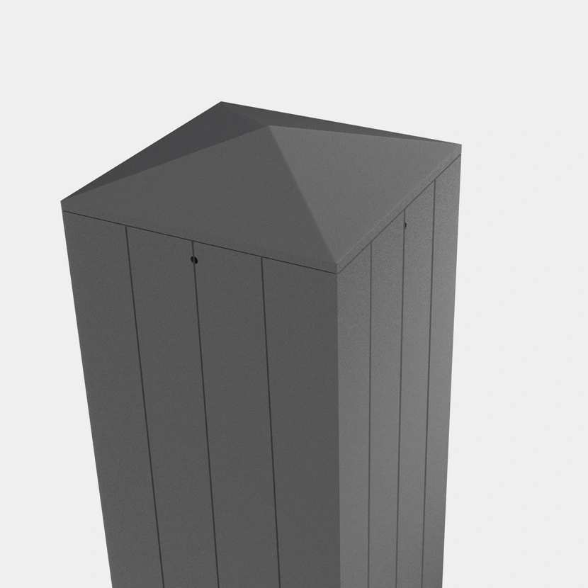 Portail poteau  gris anthracite proche