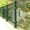 grillage rigide: kit poteaux ronds 100m vert