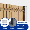 Kit grillage rigide poteaux à clip EKLIPS® avec occultation bois (Ø4/5mm)