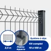Kit grillage rigide poteaux EKLIPS sur platines équerres (Ø 4/5mm)