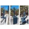 Platine équerre pour poteau H renforcé angles