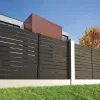 Cloture aluminium ajouree: vue avec maison