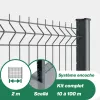Grillage rigide : Kit de grillage rigide Poteau H - pose scellée